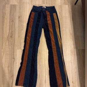 Multicolor Semi Flare Jeans